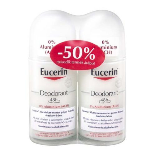 Eucerin Alumínium-mentes golyós dezodor érzékeny bőrre duopack (2x50ml)